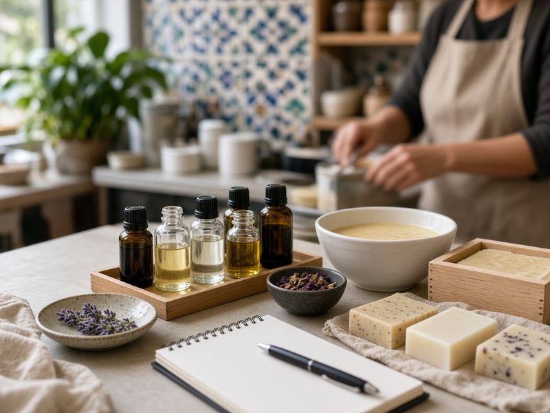 Scent blending at Modern Signal Soap Atelier